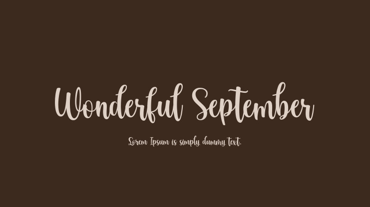 Wonderful September Font