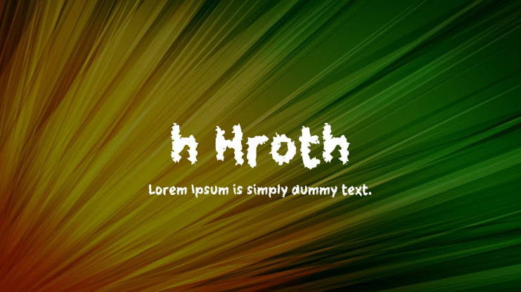 h Hroth Font