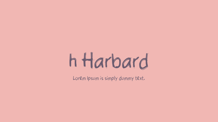 h Harbard Font