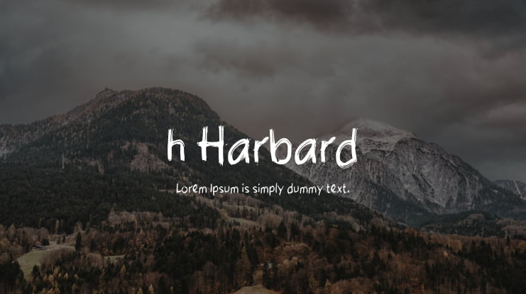 h Harbard Font