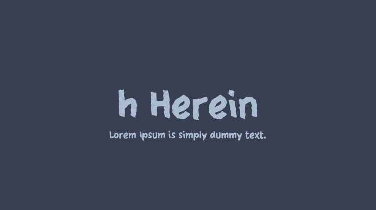 h Herein Font