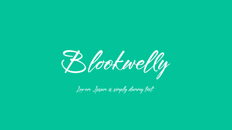 Blookwelly Font