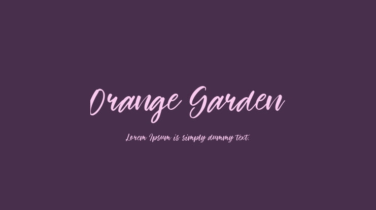 Orange Garden Font