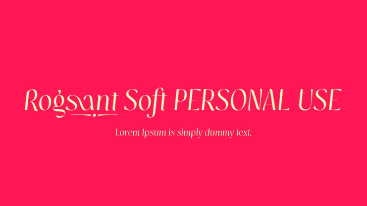 Rogsant Soft PERSONAL USE Font