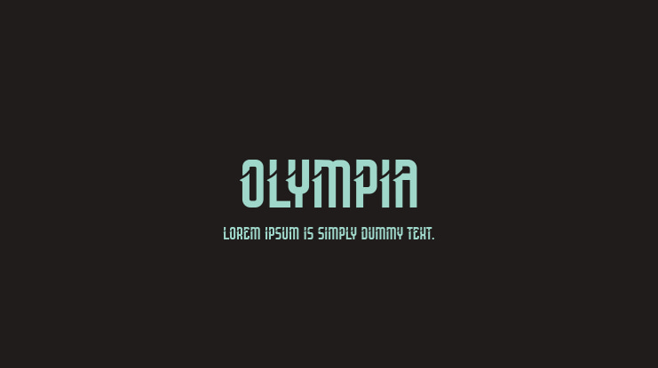 Olympia Font