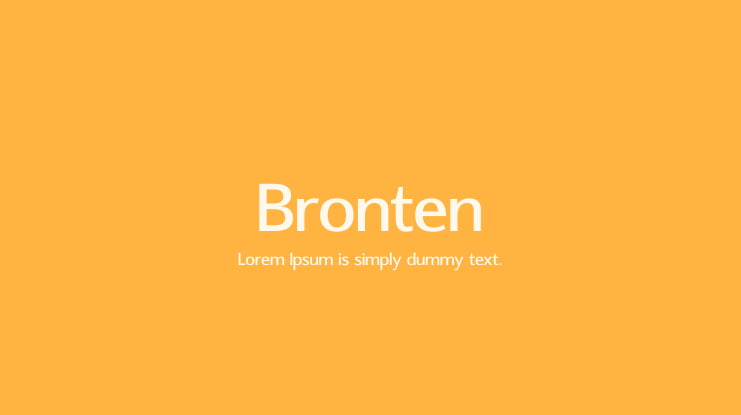Bronten Font