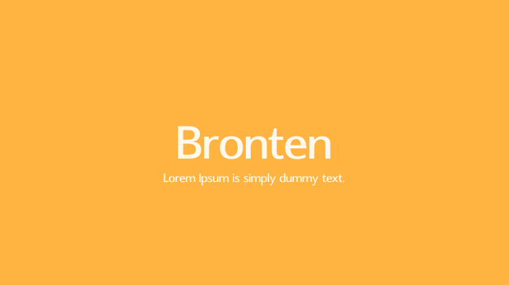 Bronten Font