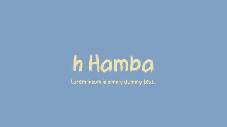 h Hamba Font