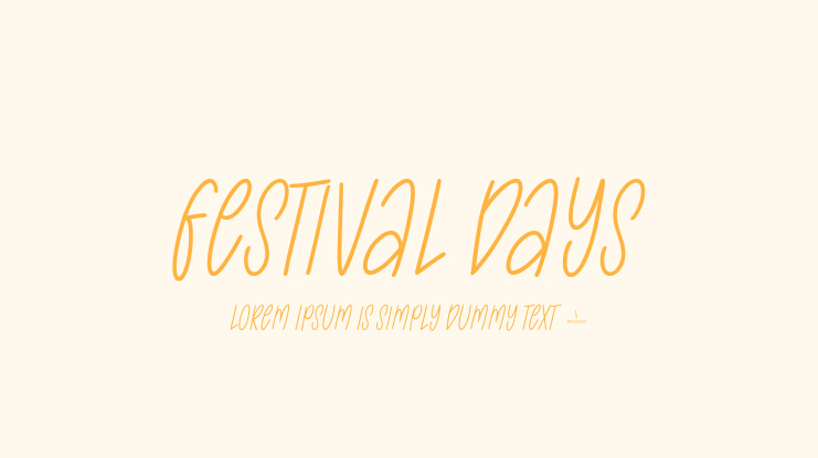 Festival Days Font