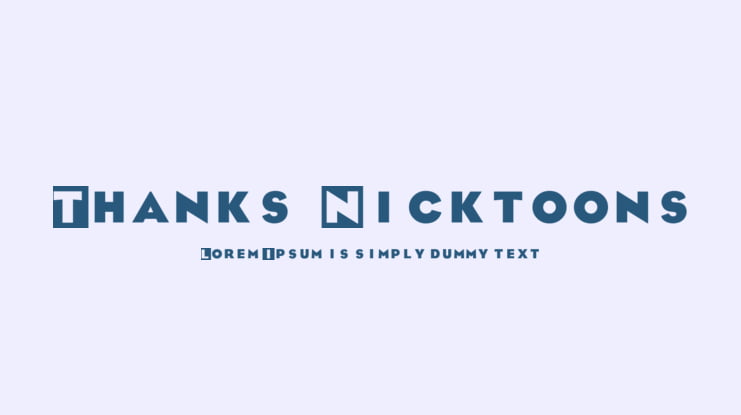 Thanks, Nicktoons! Font