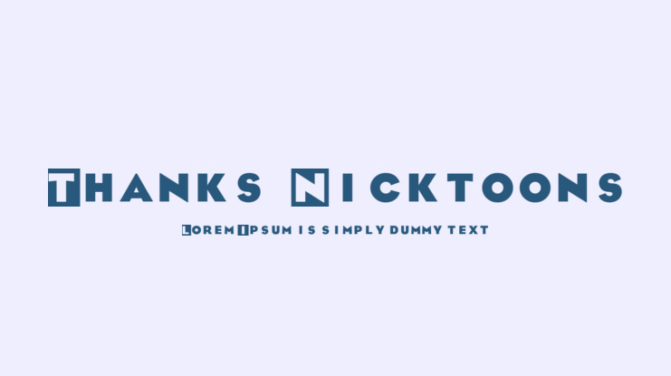 Thanks, Nicktoons! Font
