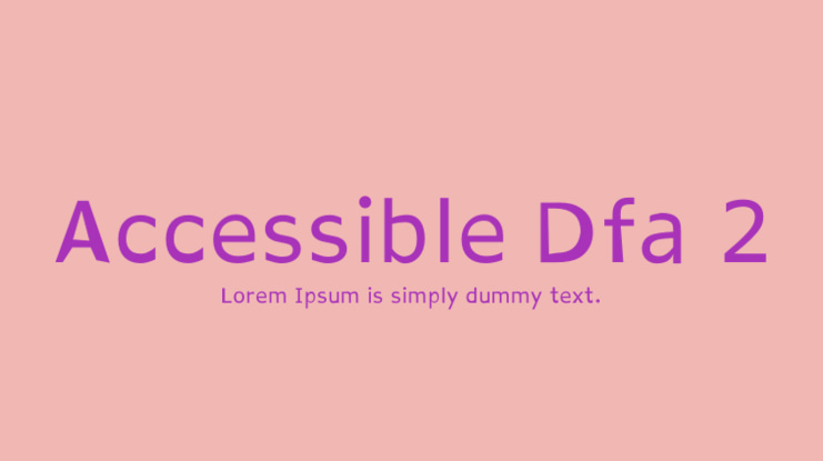 Accessible Dfa 2 Font