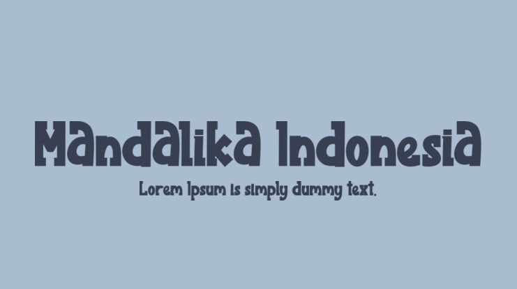 Mandalika Indonesia Font Family