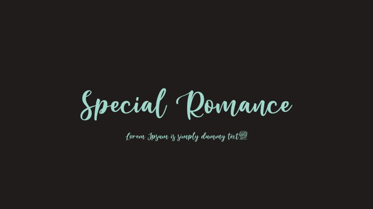 Special Romance Font