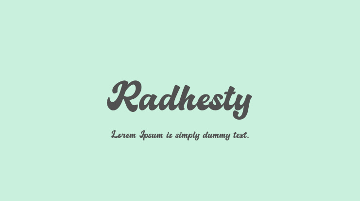 Radhesty Font