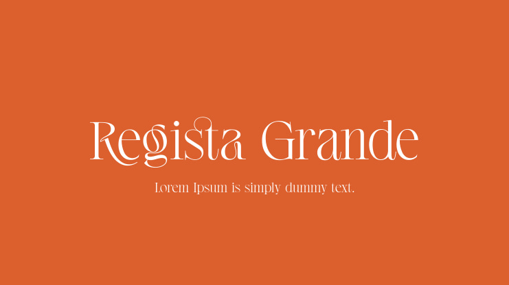 Regista Grande Font