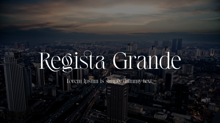 Regista Grande Font