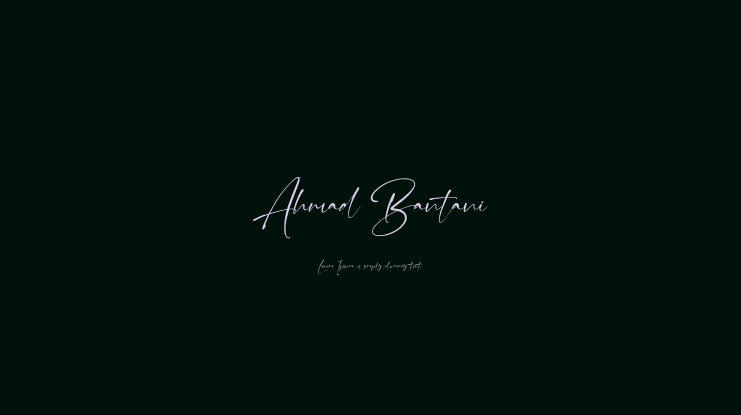 Ahmad Bantani Font