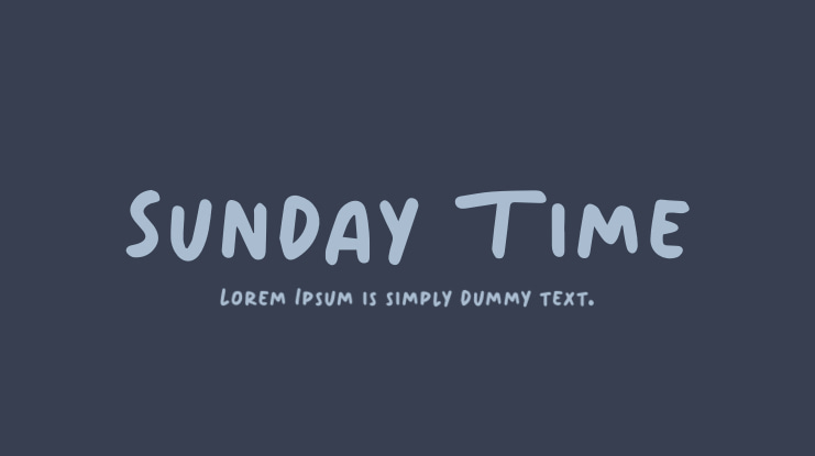 Sunday Time Font