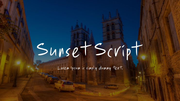 Sunset Script Font