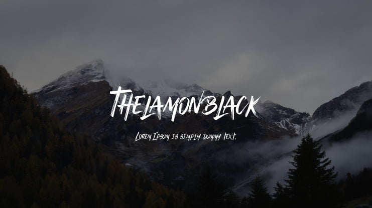 Thelamonblack Font