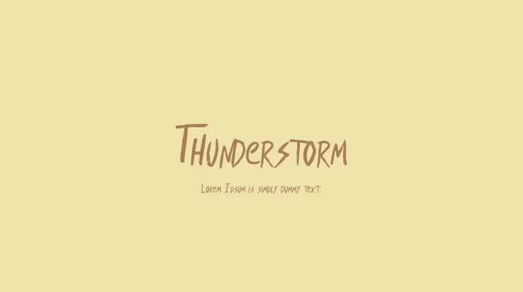 Thunderstorm Font
