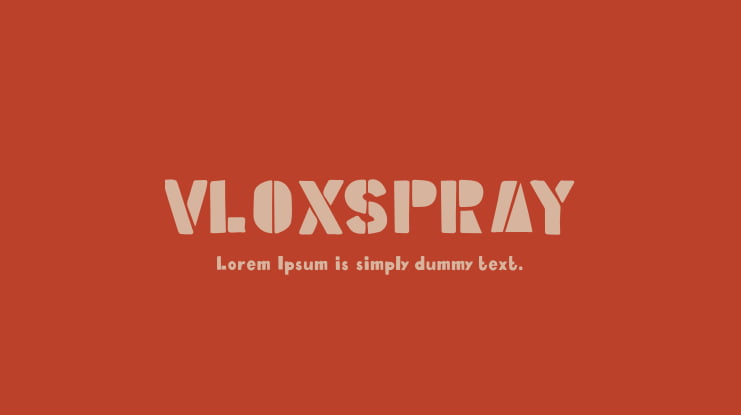 VLOXSPRAY Font