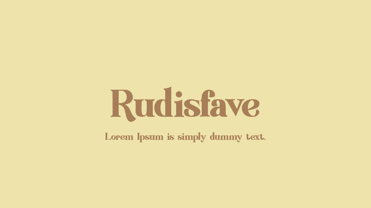Rudisfave Font