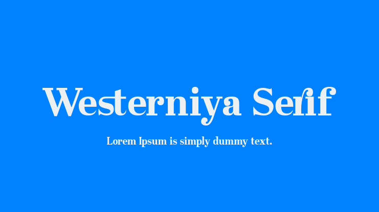 Westerniya Serif Font