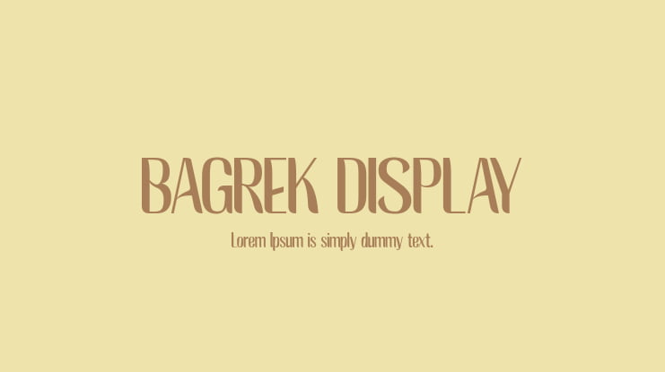 BAGREK DISPLAY Font