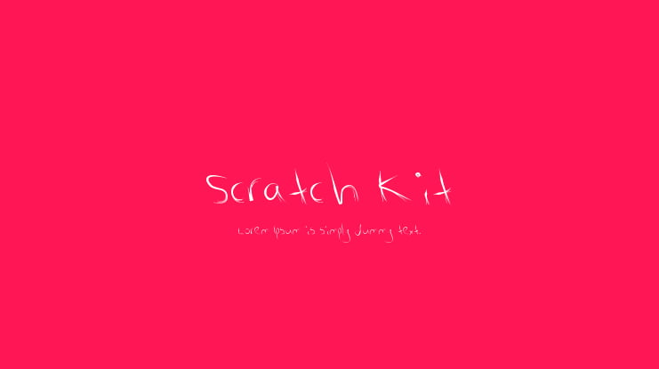 Scratch Kit Font