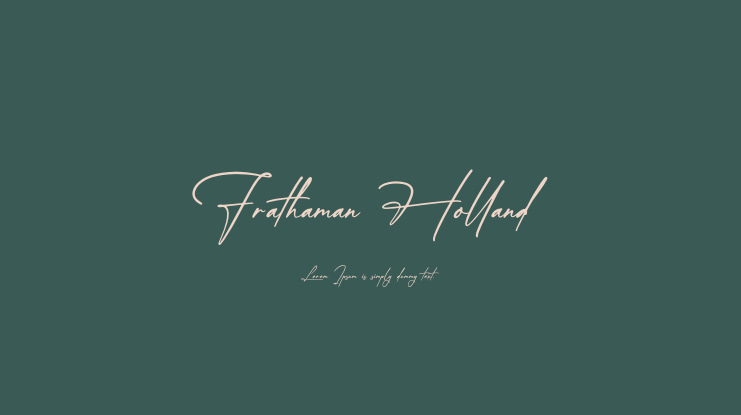 Frathaman Holland Font