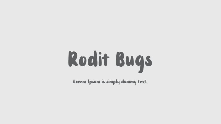 Rodit Bugs Font