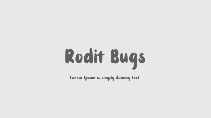 Rodit Bugs Font