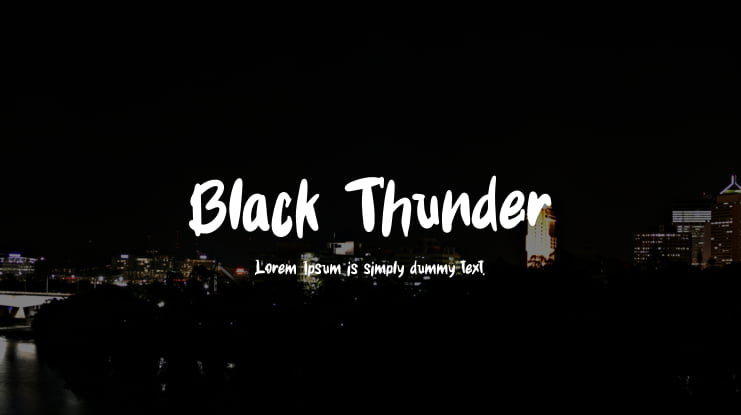 Black Thunder Font
