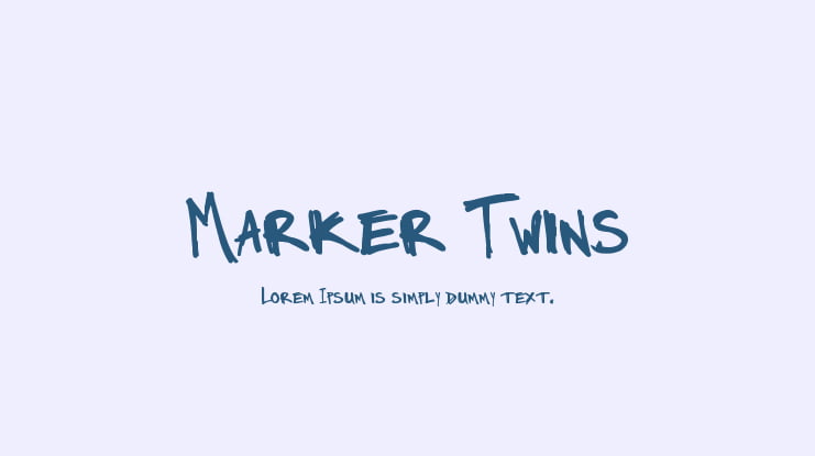 Marker Twins Font