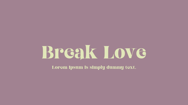 Break Love Font