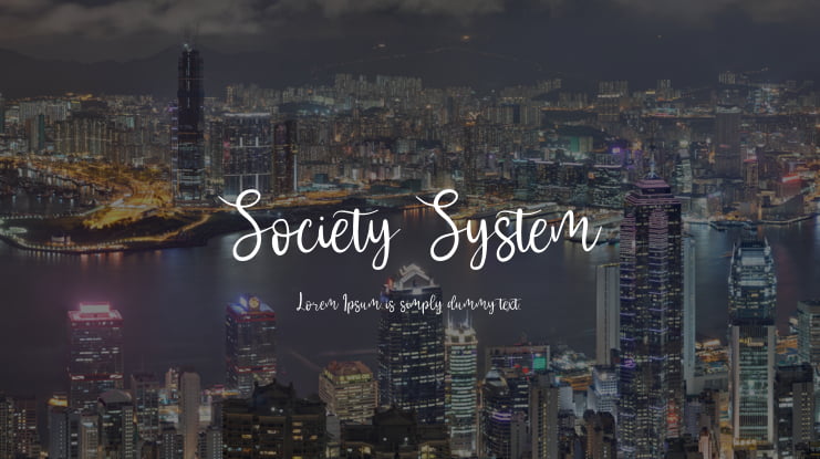 Society System Font