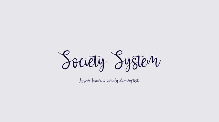 Society System Font