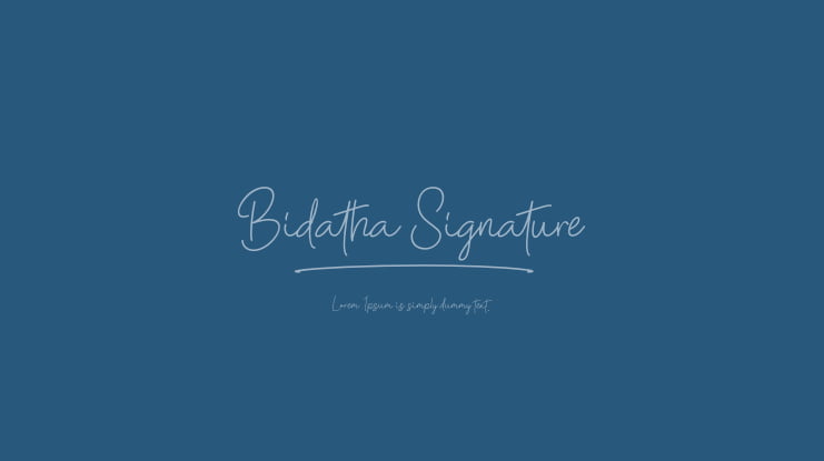 Bidatha Signature Font