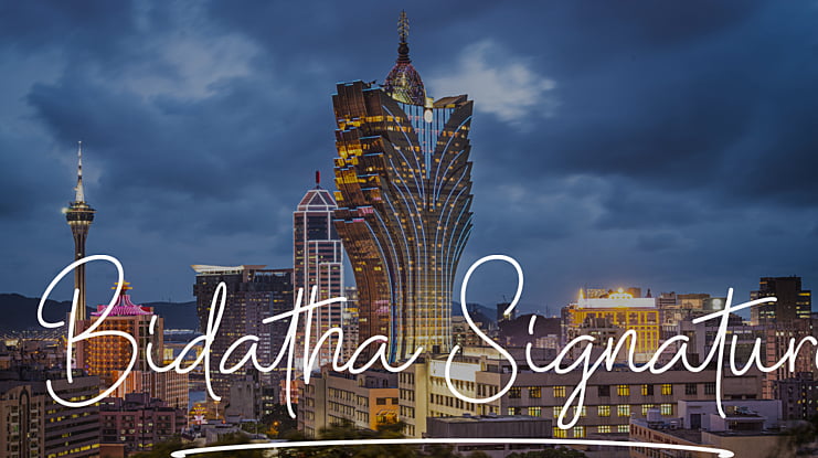 Bidatha Signature Font