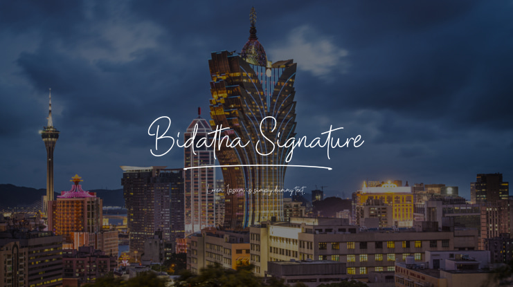 Bidatha Signature Font