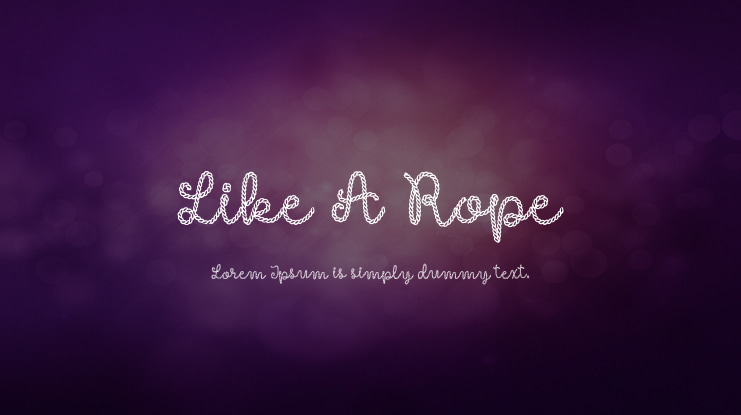 Like A Rope Font