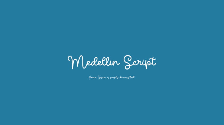 Medellin Script Font