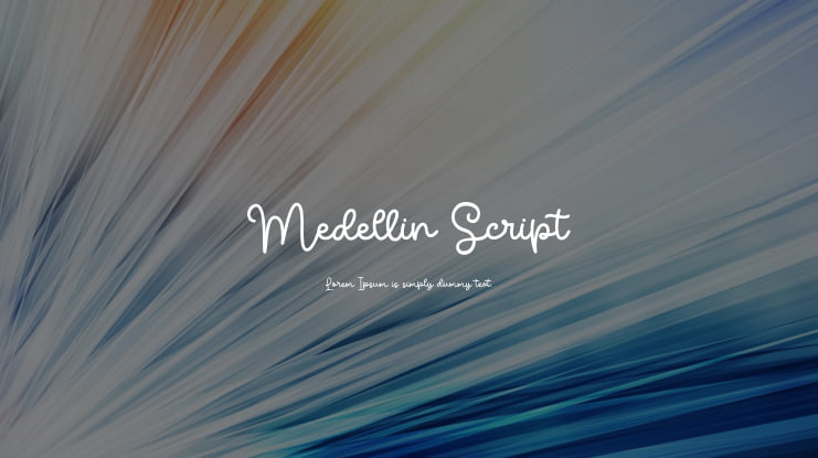 Medellin Script Font