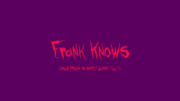 Frank Knows Font
