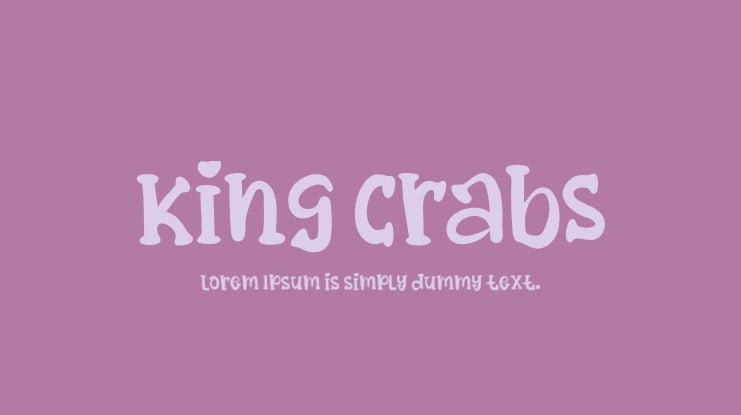 King Crabs Font