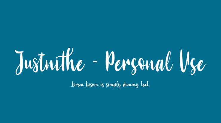 Justnithe - Personal Use Font