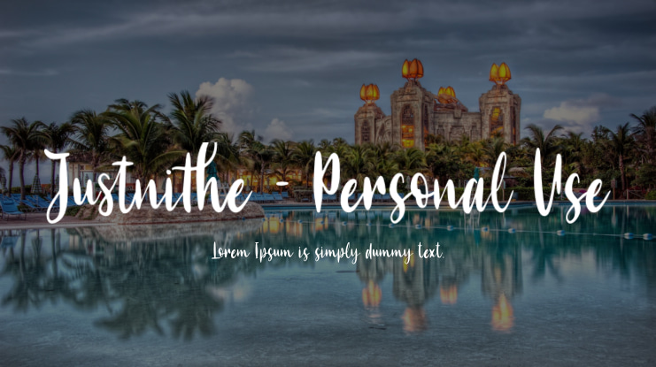 Justnithe - Personal Use Font