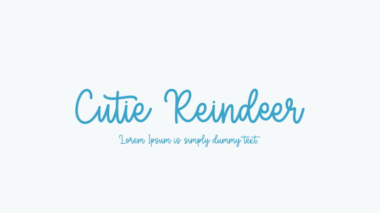 Cutie Reindeer Font